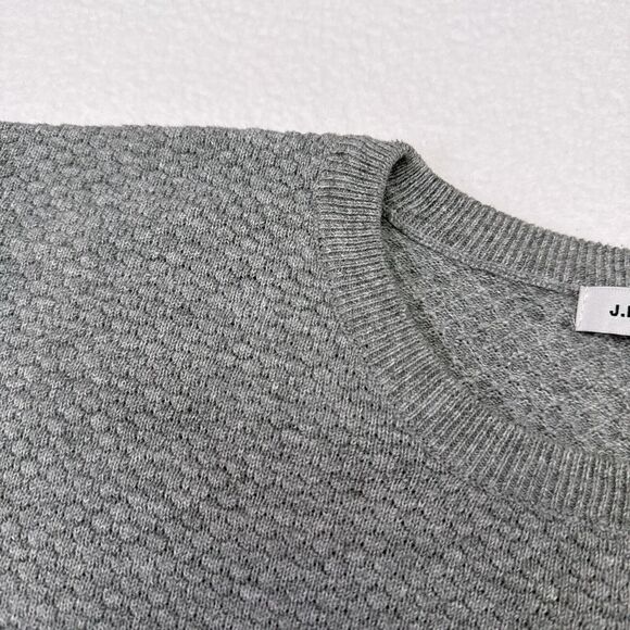 J Lindeberg Sweater Mens Small Gray‎ Dexter Circle Structure Jumper Knit Gray - Picture 4 of 9
